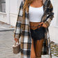 Plaid Long Sleeve Hooded Coat