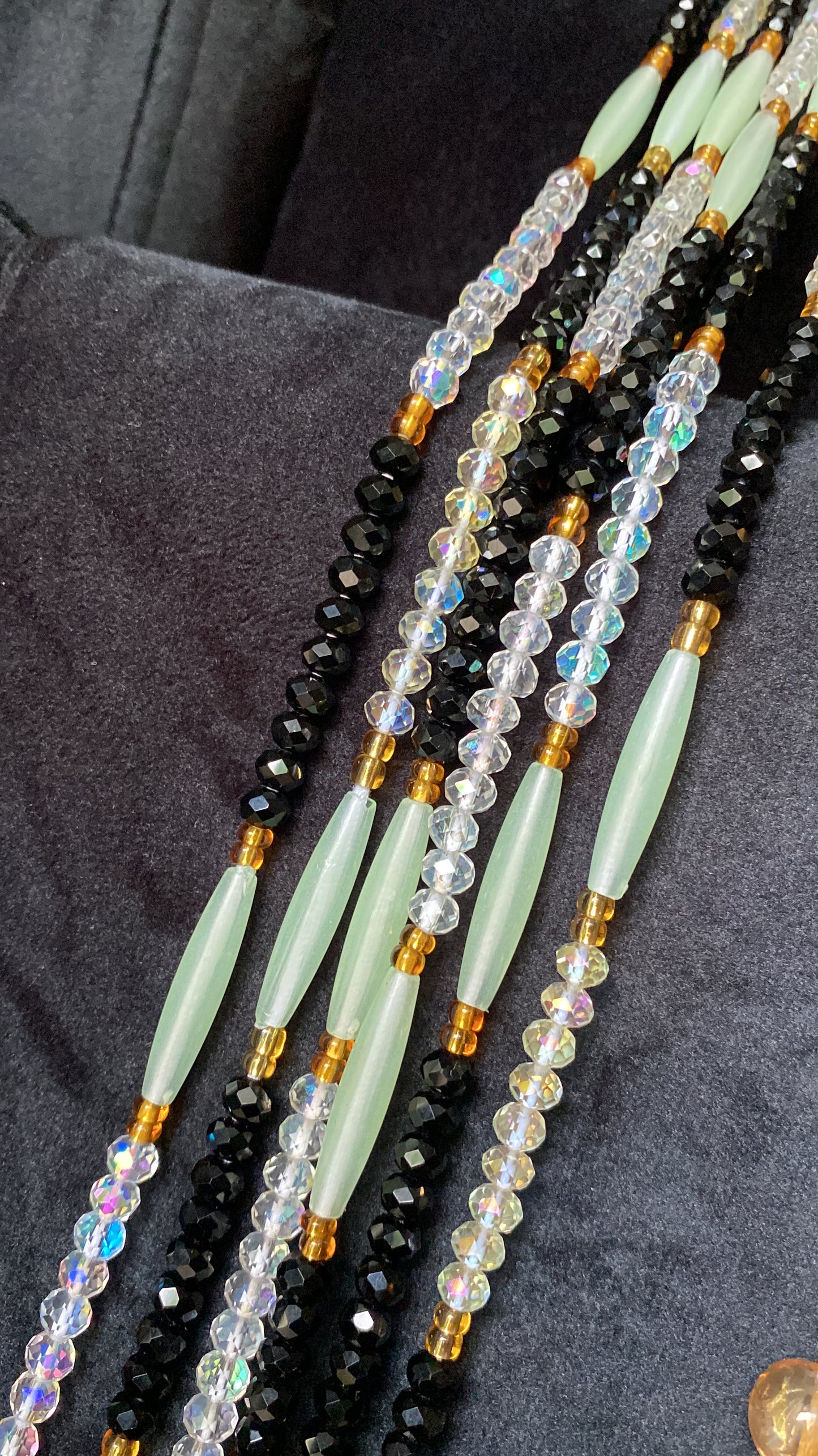 Glow in the Dark Crystal Waist Beads