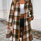 Plaid Long Sleeve Hooded Coat