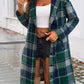 Plaid Long Sleeve Hooded Coat