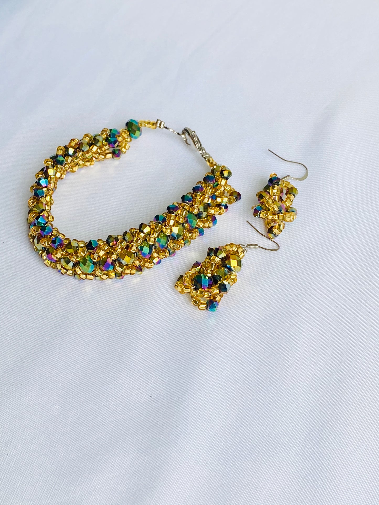 Krobo Beaded Necklace w/ Bracelet and Earring Set