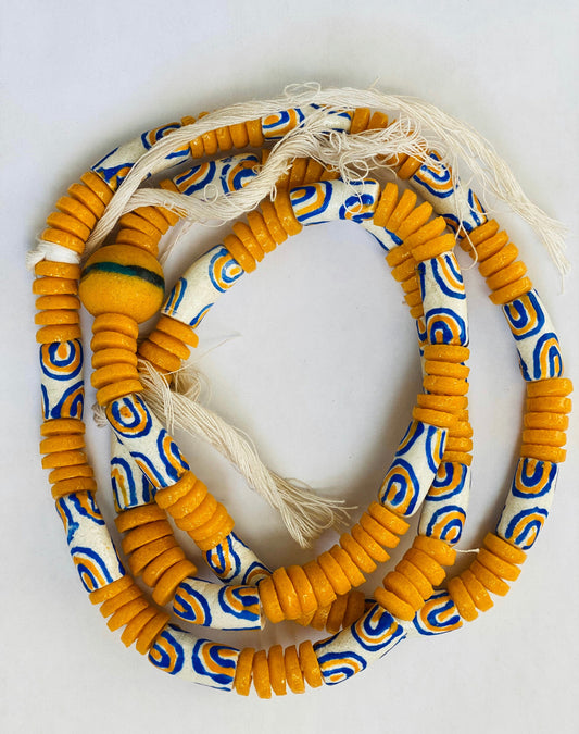 Aso Krobo Traditional Beads | Necklace w/ Bracelet Set